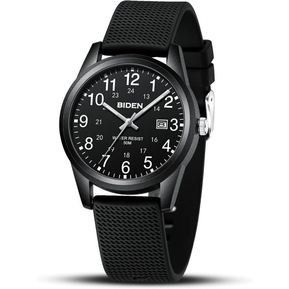 ⚡All-Black Mens Watches Analog Quartz Sports Unisex Watch 30M Waterproof Watch